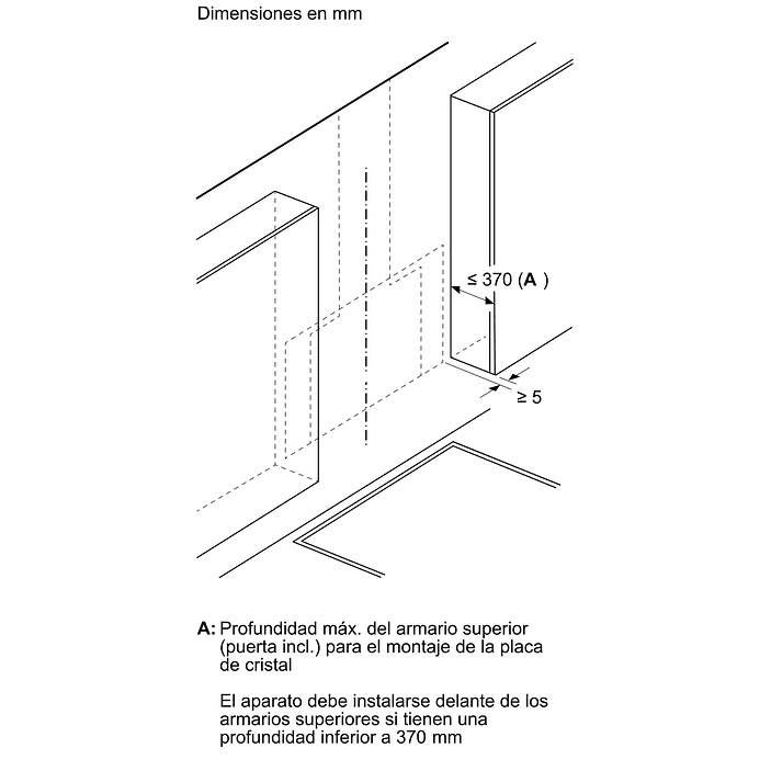Serie 6 Campana decorativa de pared 80 cm Cristal negro 13