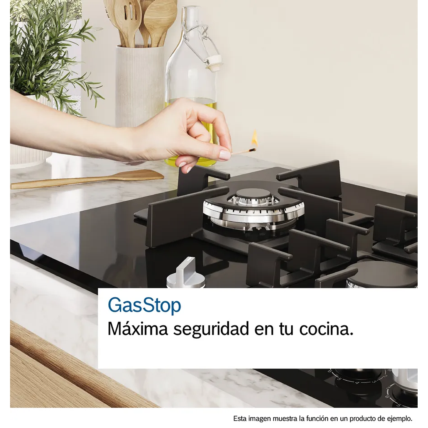 Serie 4 Placa de gas 60 cm Acero 8