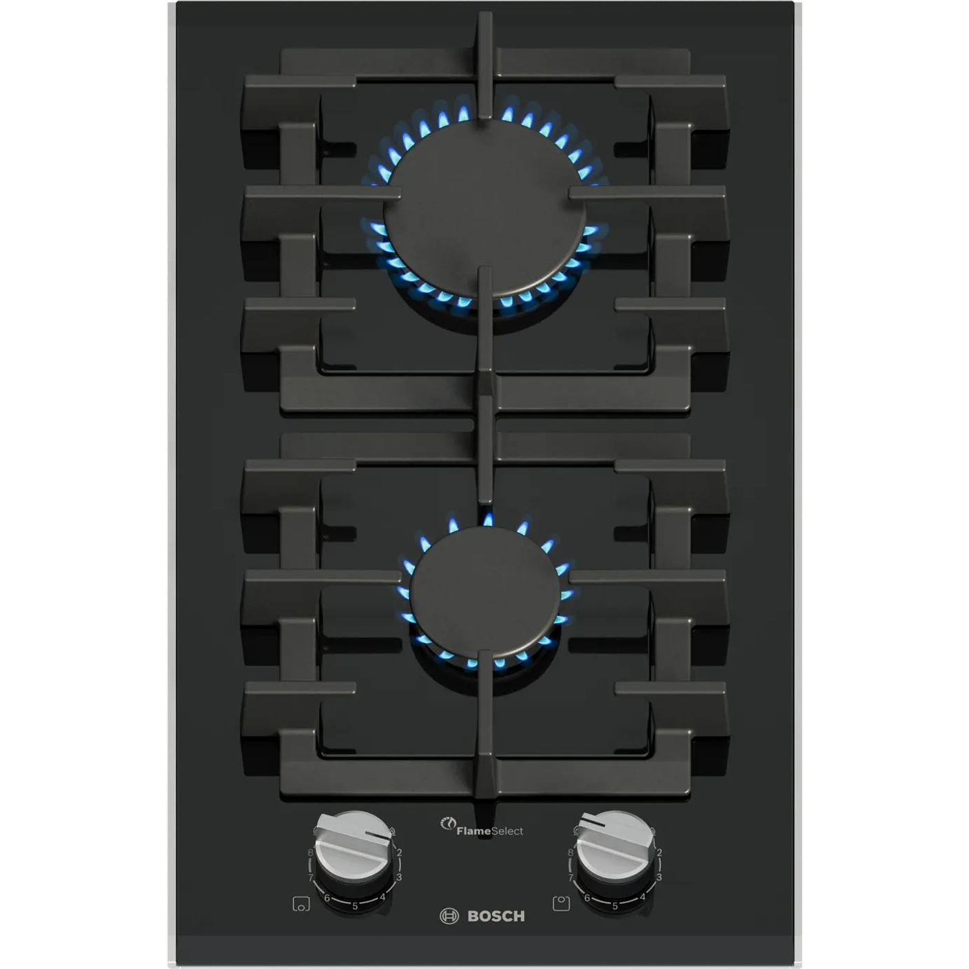 Serie 8 Placa dominó 30 cm Cristal vitrocerámico, Negro 1