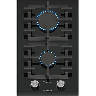 Serie 8 Placa dominó 30 cm Cristal vitrocerámico, Negro