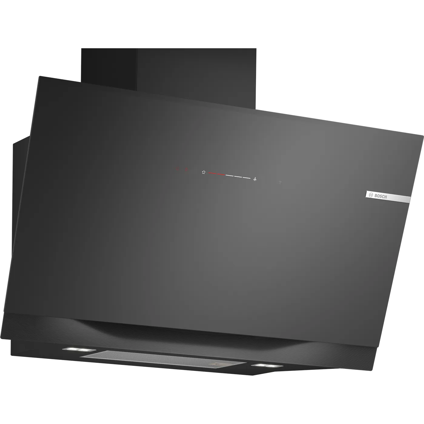 Serie 8 Campana decorativa de pared 90 cm Cristal negro 1