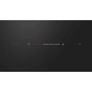 Serie 8 Campana decorativa de pared 90 cm Cristal negro