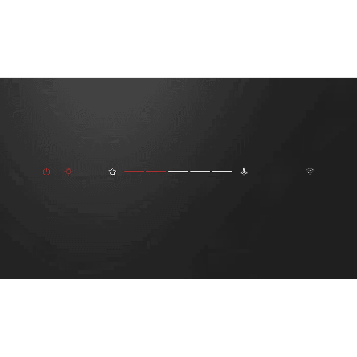 Serie 8 Campana decorativa de pared 90 cm Cristal negro 2