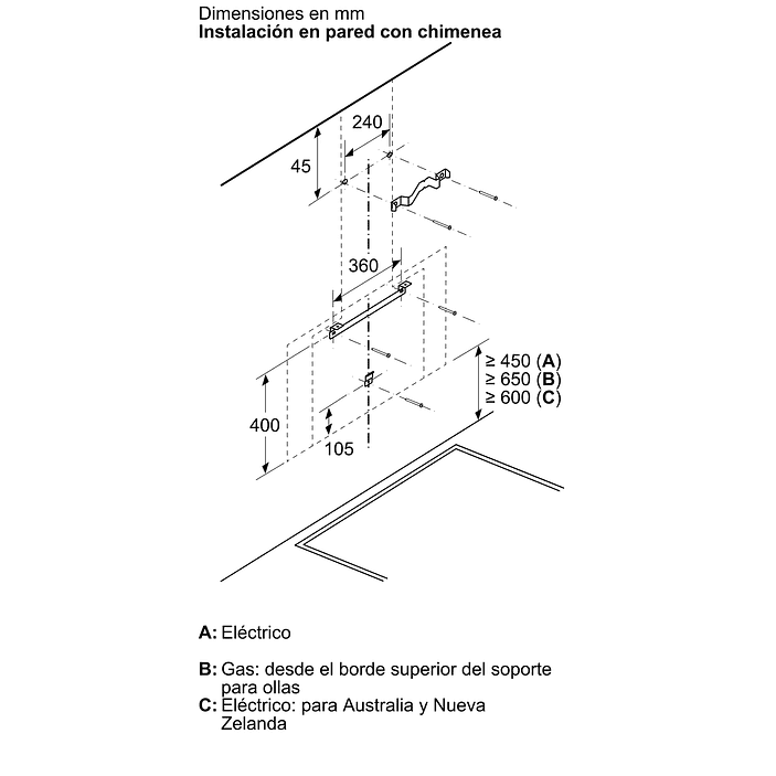 Serie 8 Campana decorativa de pared 90 cm Cristal negro 13