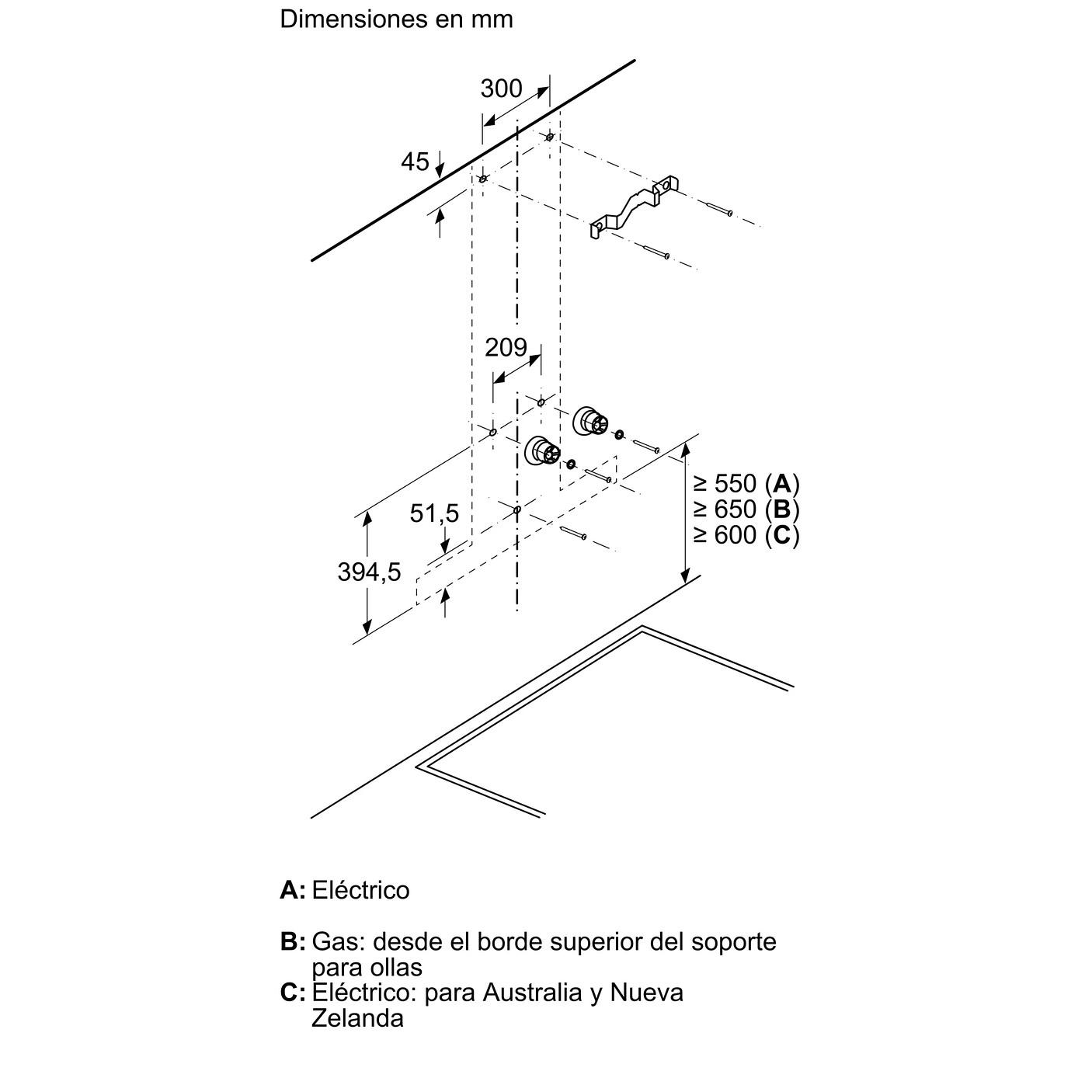 Serie 6 Campana decorativa de pared 90 cm Acero inoxidable 9
