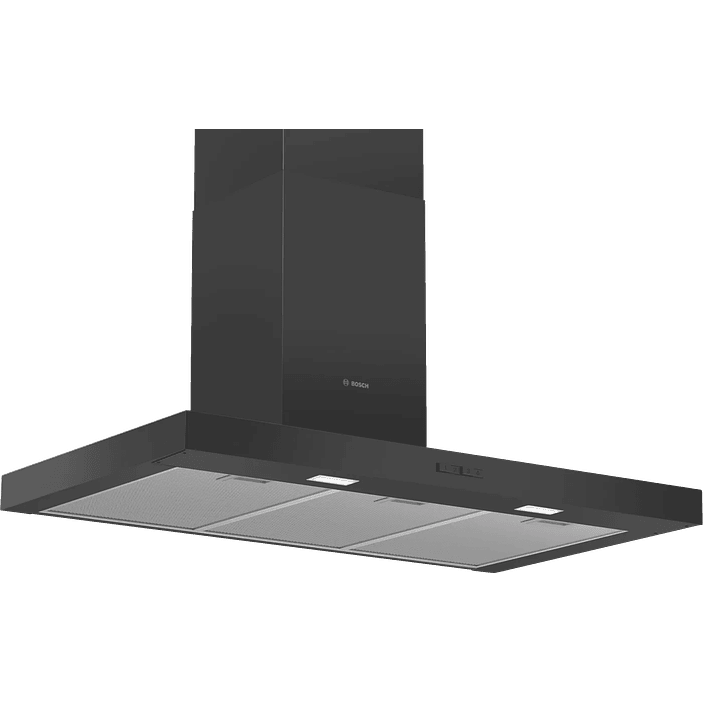 Serie 2 Campana decorativa de pared 90 cm Negro 1