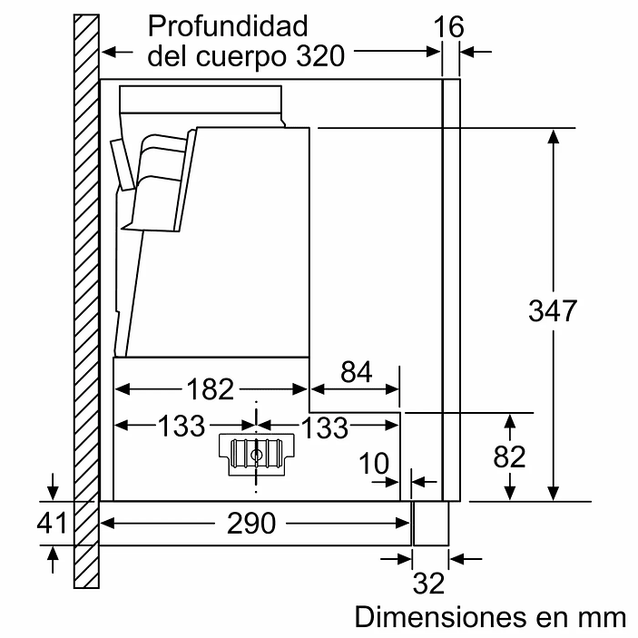 Serie 8 Campana telescópica 90 cm Acero inoxidable 8