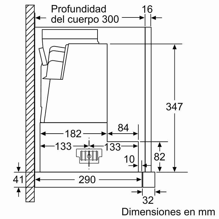 Serie 8 Campana telescópica 90 cm Acero inoxidable 14