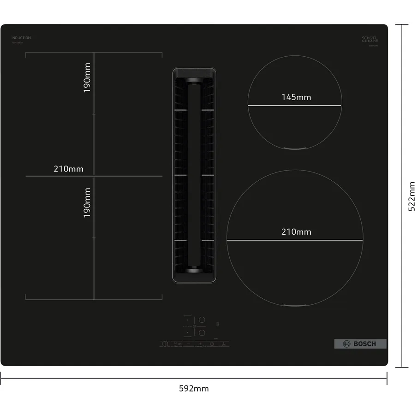 Serie 4 Placa de inducción con extractor integrado 60 cm sin perfiles 5