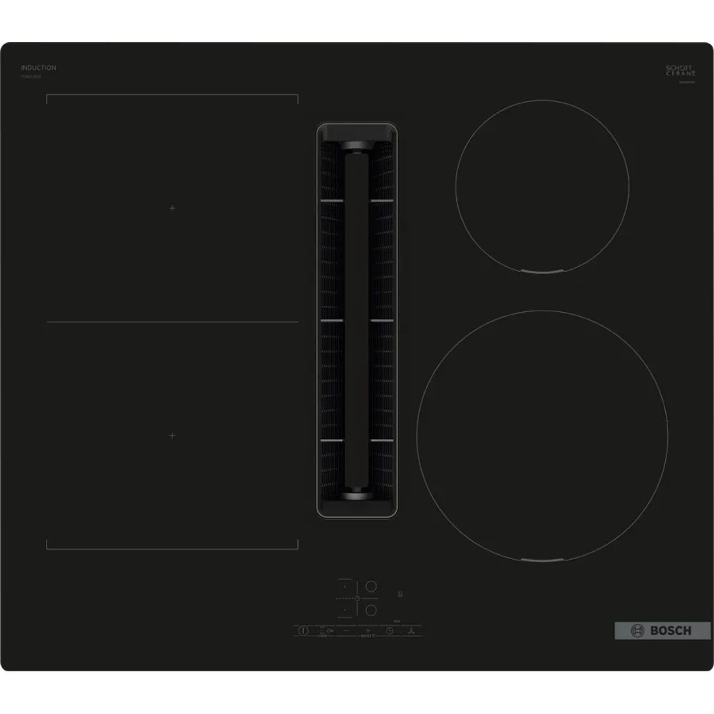 Serie 4 Placa de inducción con extractor integrado 60 cm sin perfiles 1
