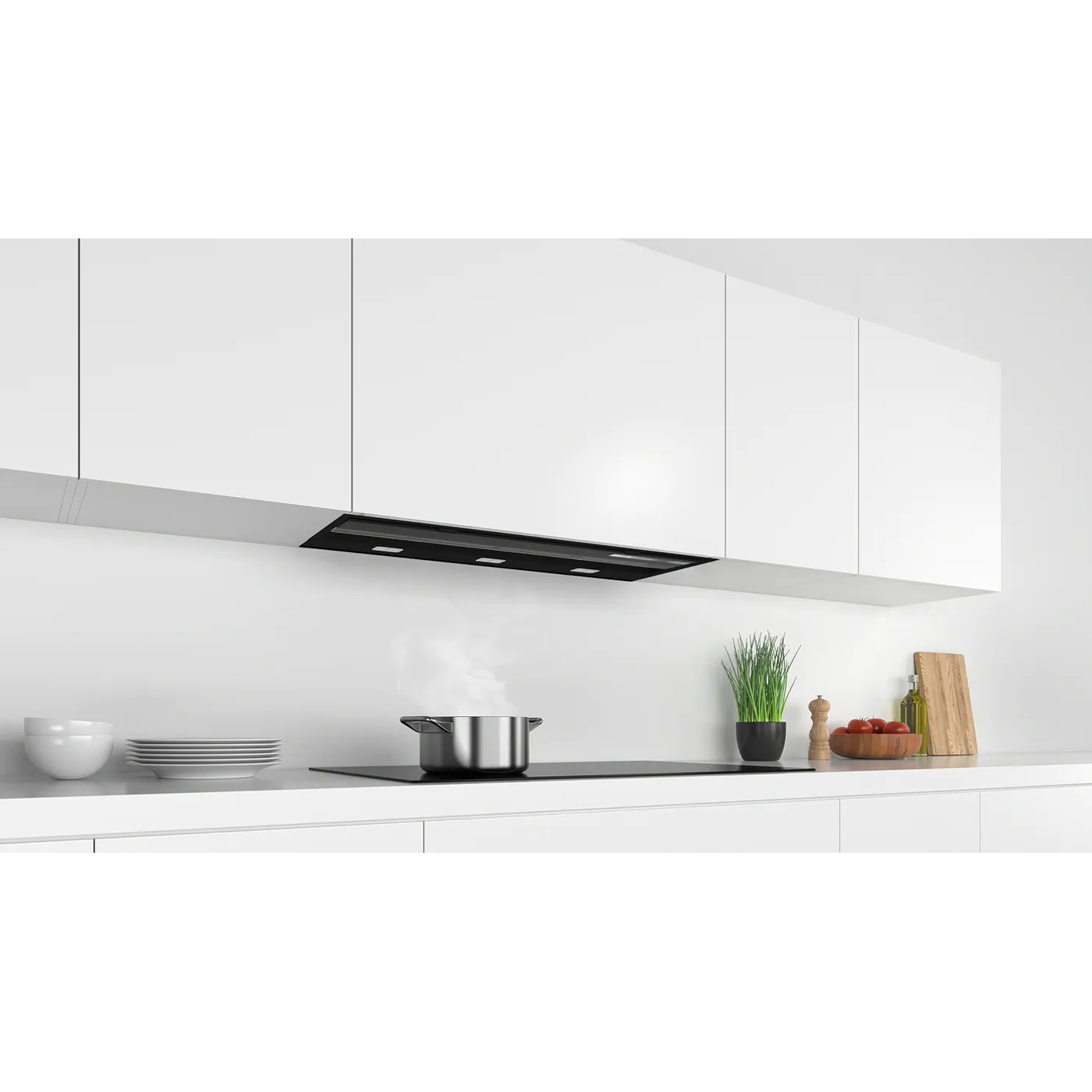 Serie 6 Campana decorativa integrable 90 cm Cristal negro 5