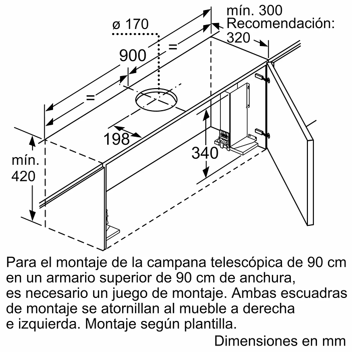 Serie 4 Campana telescópica 90 cm Plateado 14