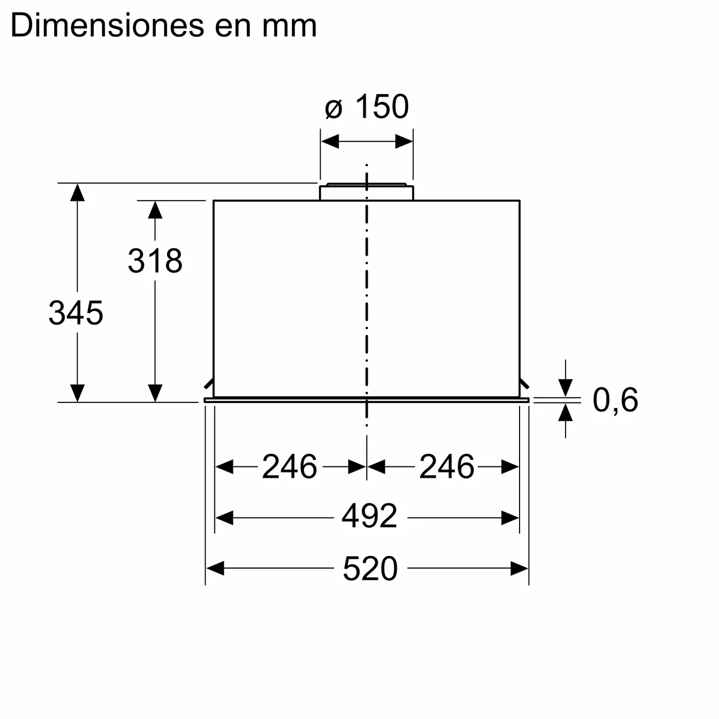 Serie 8 Módulo de integración 52 cm Negro 8