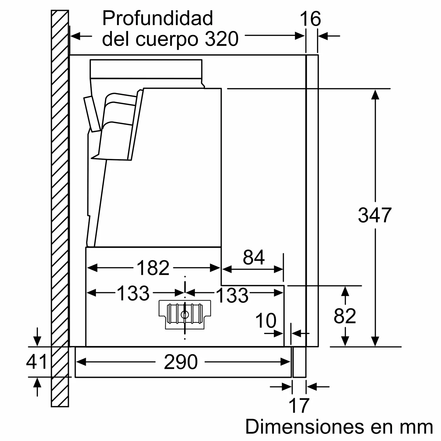 Serie 4 Campana telescópica 60 cm Plateado 6