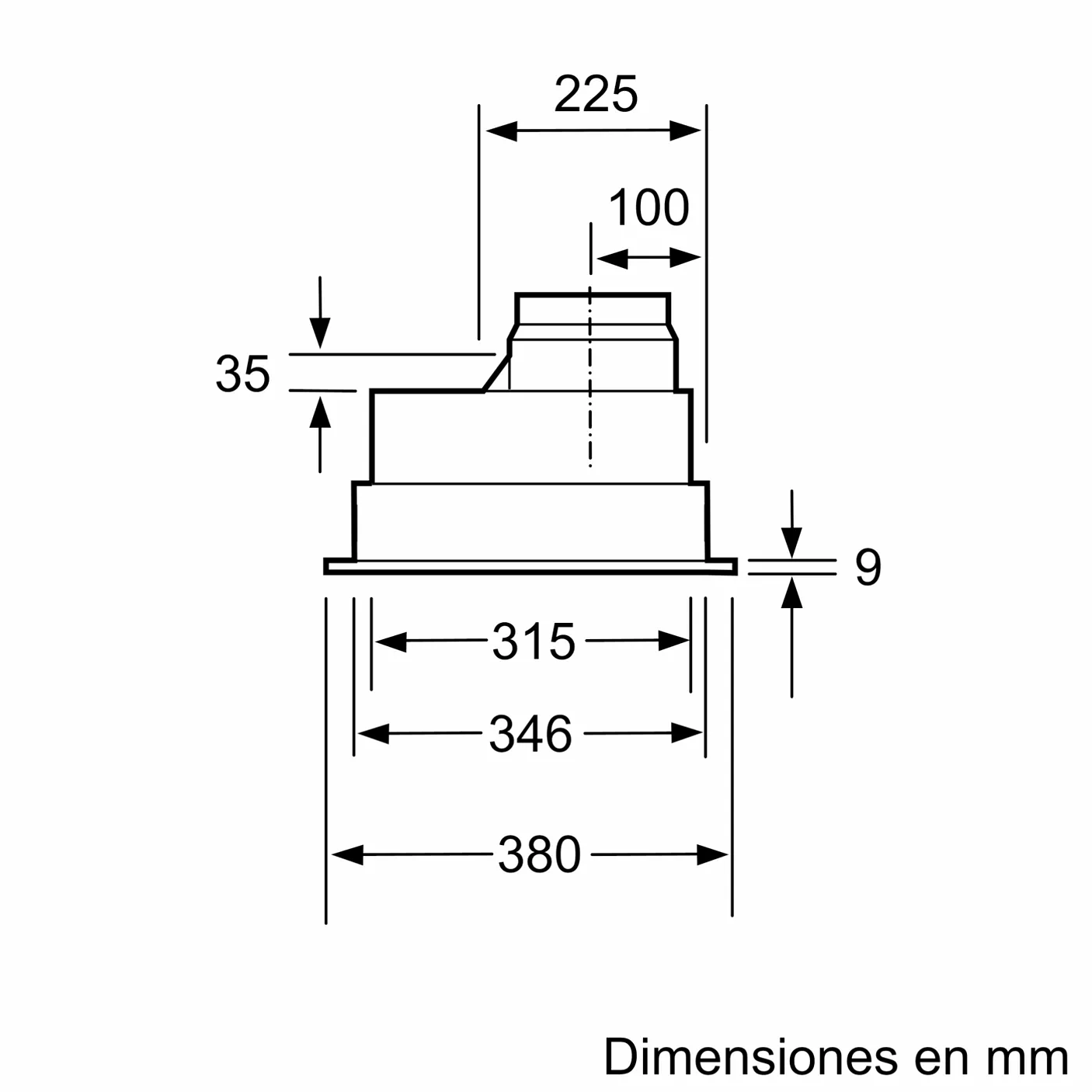 Serie 4 Módulo de integración 75 cm Plateado 3