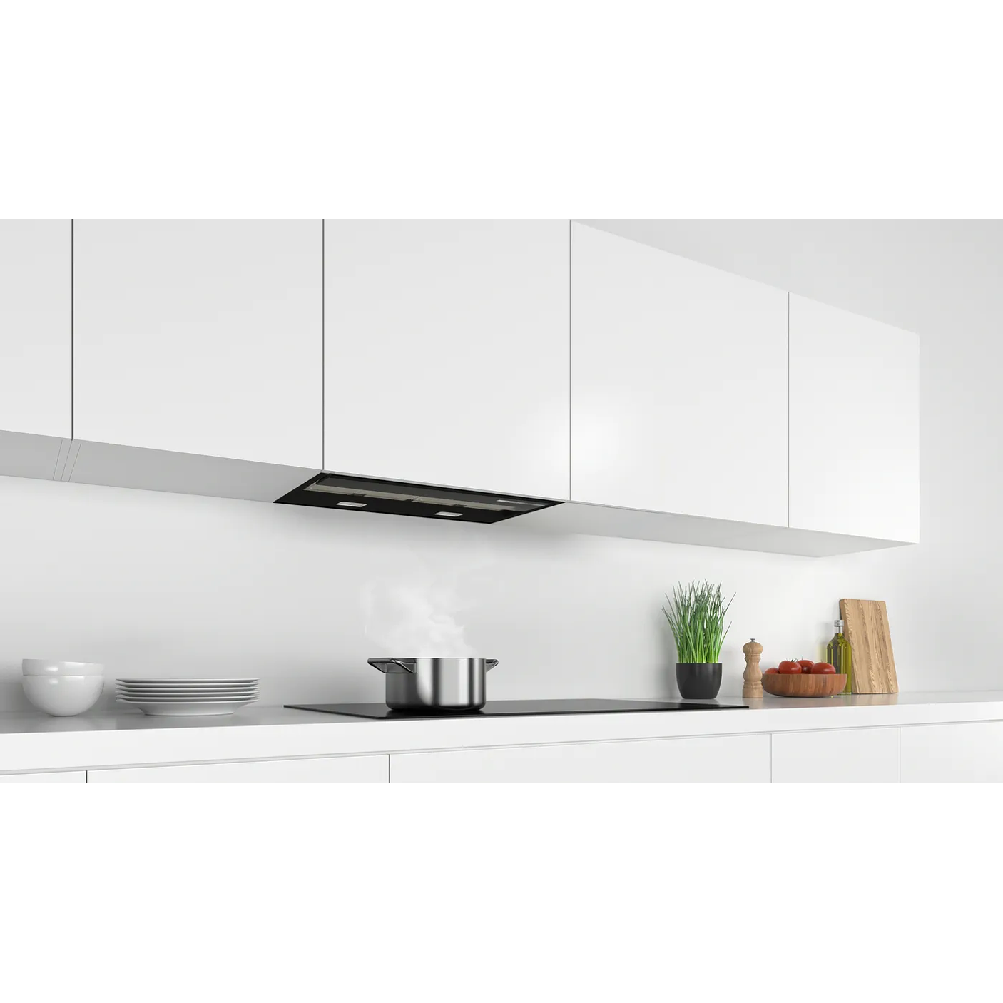 Serie 6 Campana decorativa integrable 60 cm Cristal negro, Negro 5