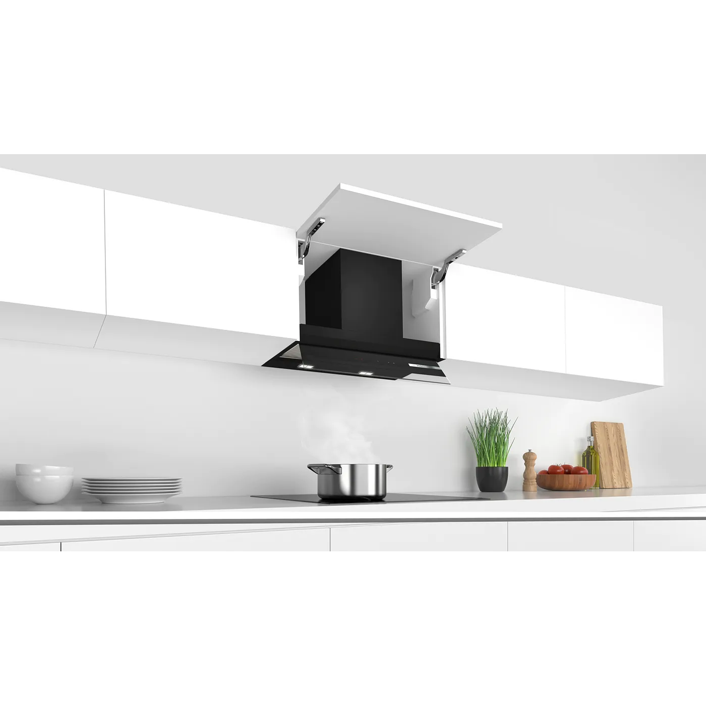 Serie 6 Campana decorativa integrable 60 cm Cristal negro, Negro 7