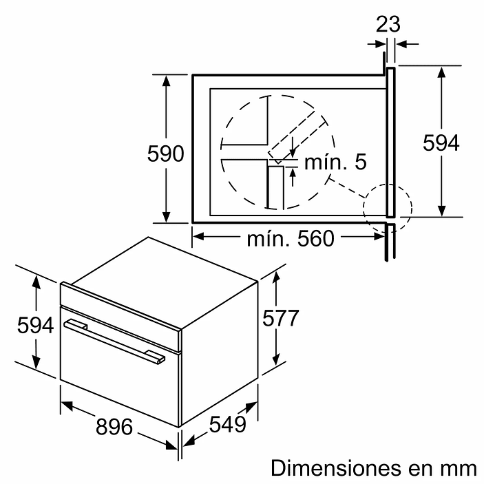 Serie 6 Horno 90 x 60 cm Acero inoxidable 3