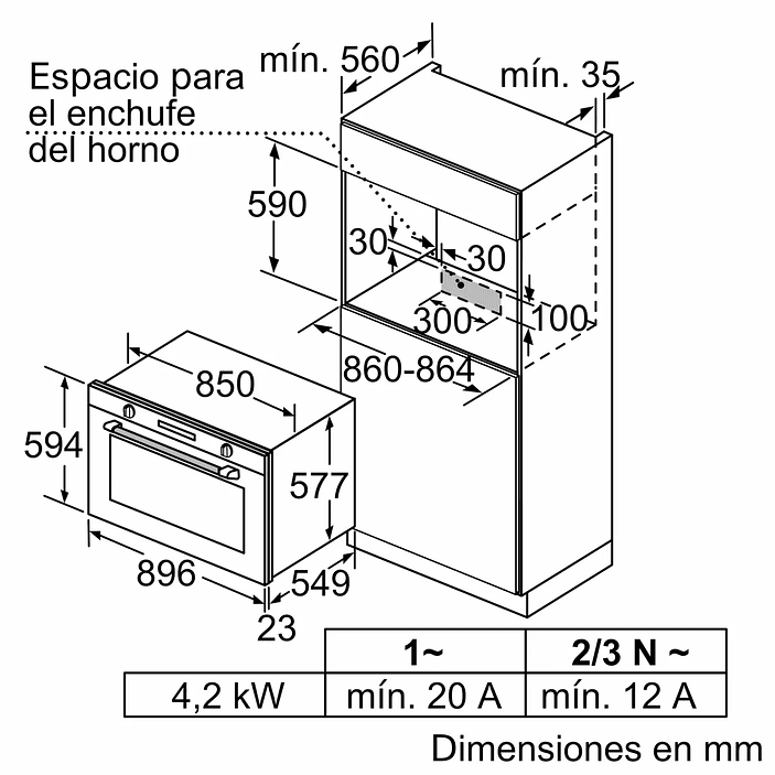 Serie 6 Horno 90 x 60 cm Acero inoxidable 6