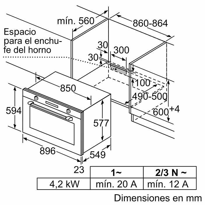 Serie 6 Horno 90 x 60 cm Acero inoxidable 7