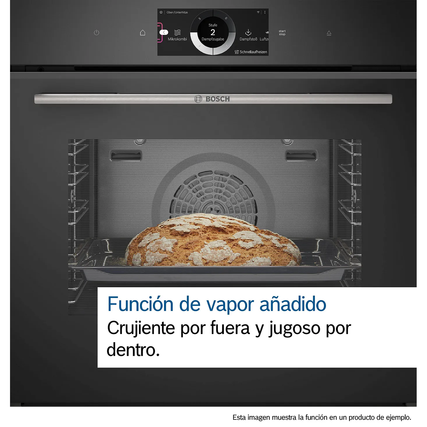 Horno Bosch Serie 8 60 x 60 cm Negro con Vapor Combinado 16