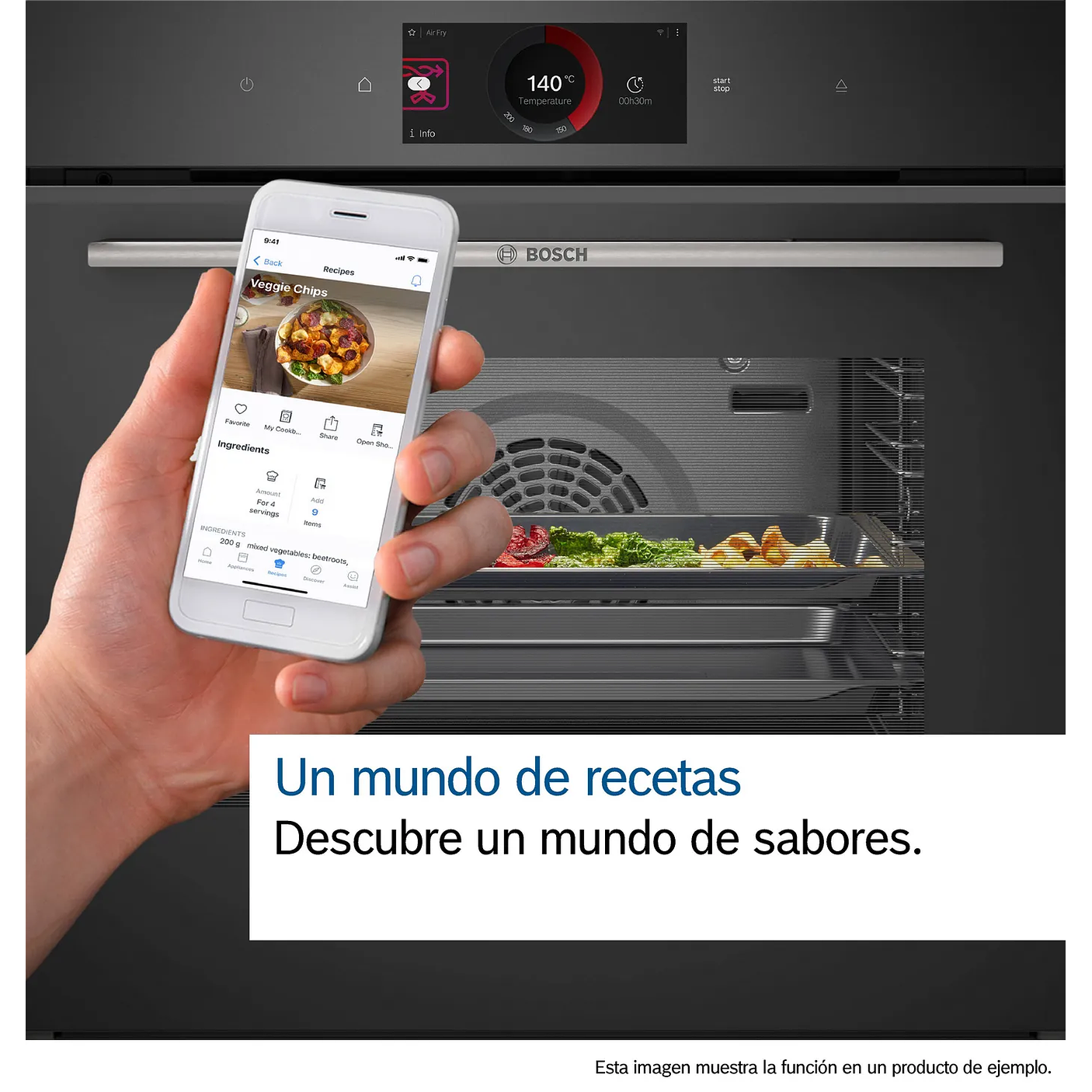 Serie 8 Horno compacto 60 x 45 cm Negro con Vapor y AirFry 9