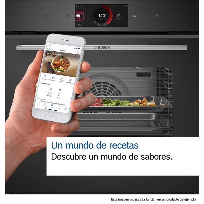 Serie 8 Horno compacto 60 x 45 cm Negro con Vapor y AirFry 9