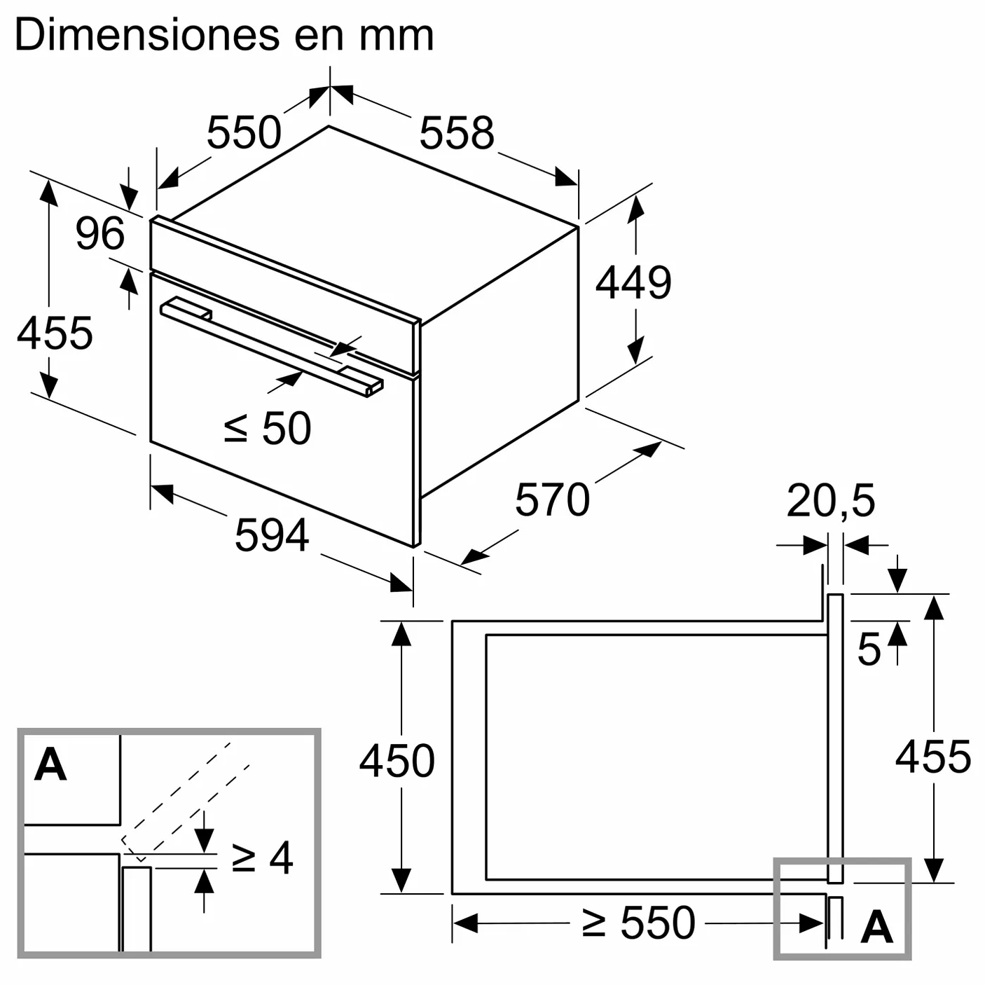 Serie 6 Horno compacto con microondas 60 x 45 cm Acero inoxidable 6