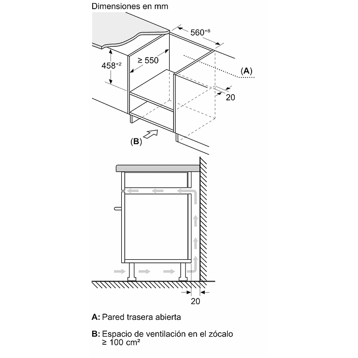 Serie 6 Horno compacto con microondas 60 x 45 cm Acero inoxidable 10