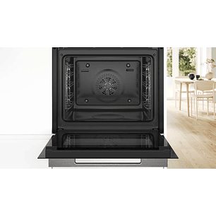 Serie 8 Horno 60 x 60 cm Negro con Vapor Añadido y Sonda PerfectCook