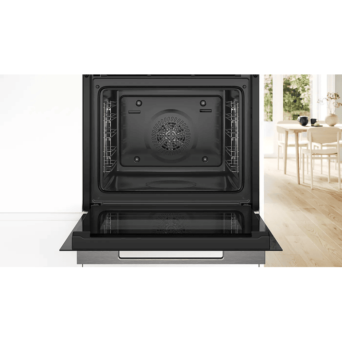 Serie 8 Horno 60 x 60 cm Negro con Vapor Añadido y Sonda PerfectCook 2