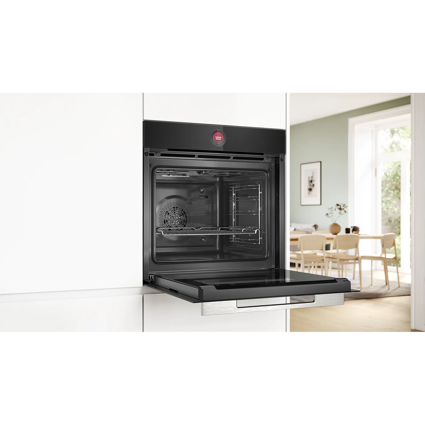Serie 8 Horno 60 x 60 cm Negro con Vapor Añadido y Sonda PerfectCook 8