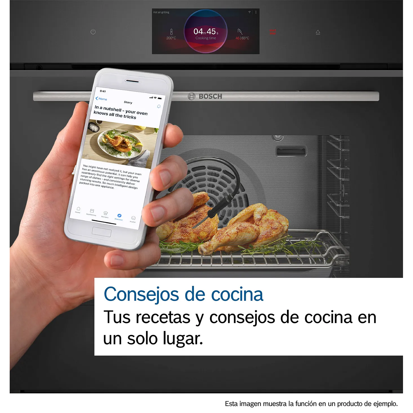 Serie 8 Horno 60 x 60 cm Negro con Vapor Añadido y Sonda PerfectCook 13