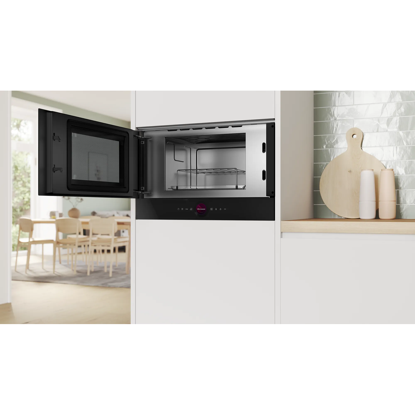 Serie 8 Microondas integrable con grill Negro BEL7321B1 3