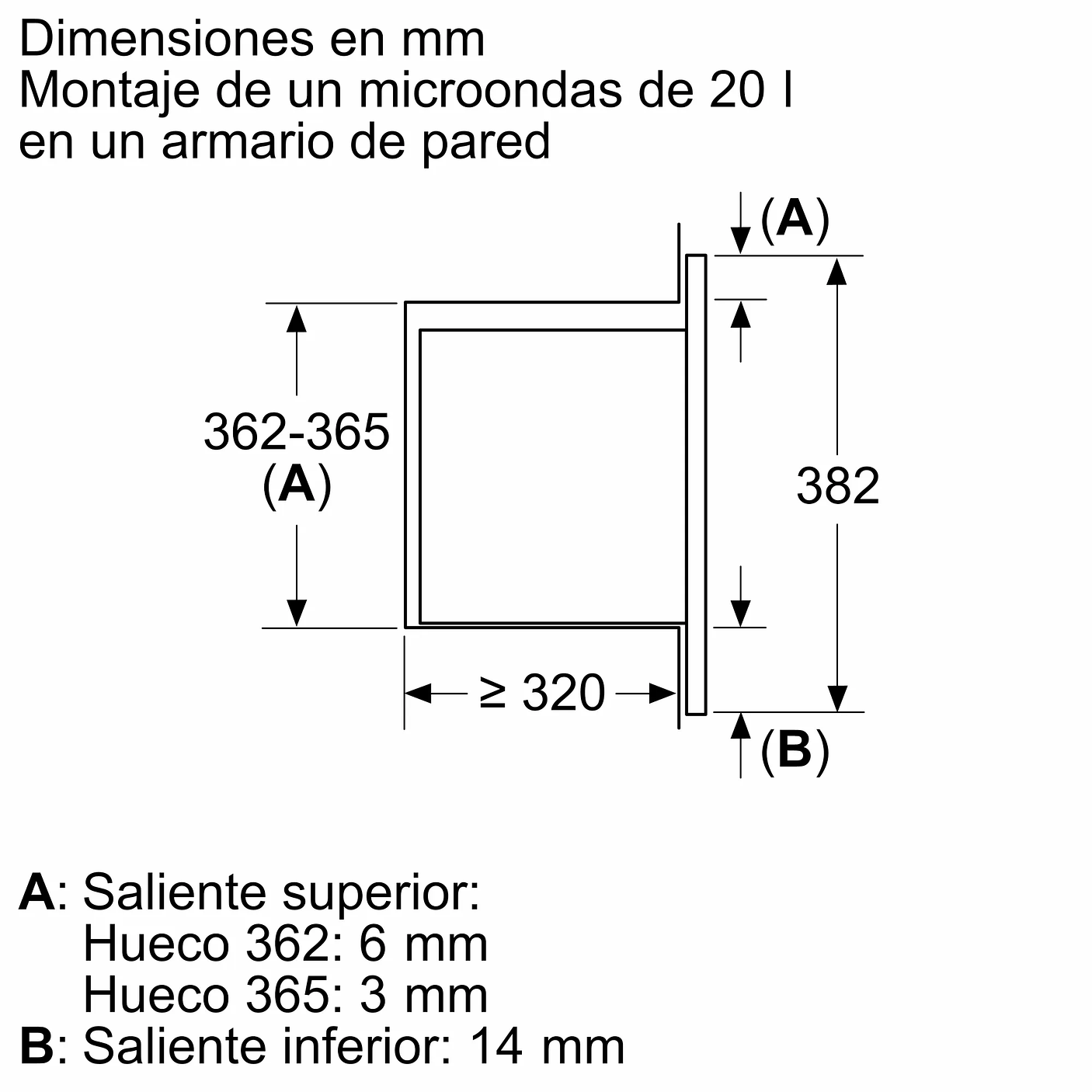 Serie 2 Microondas integrable Acero inoxidable 6