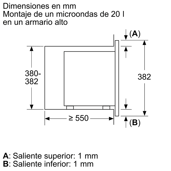 Serie 2 Microondas integrable Acero inoxidable 7