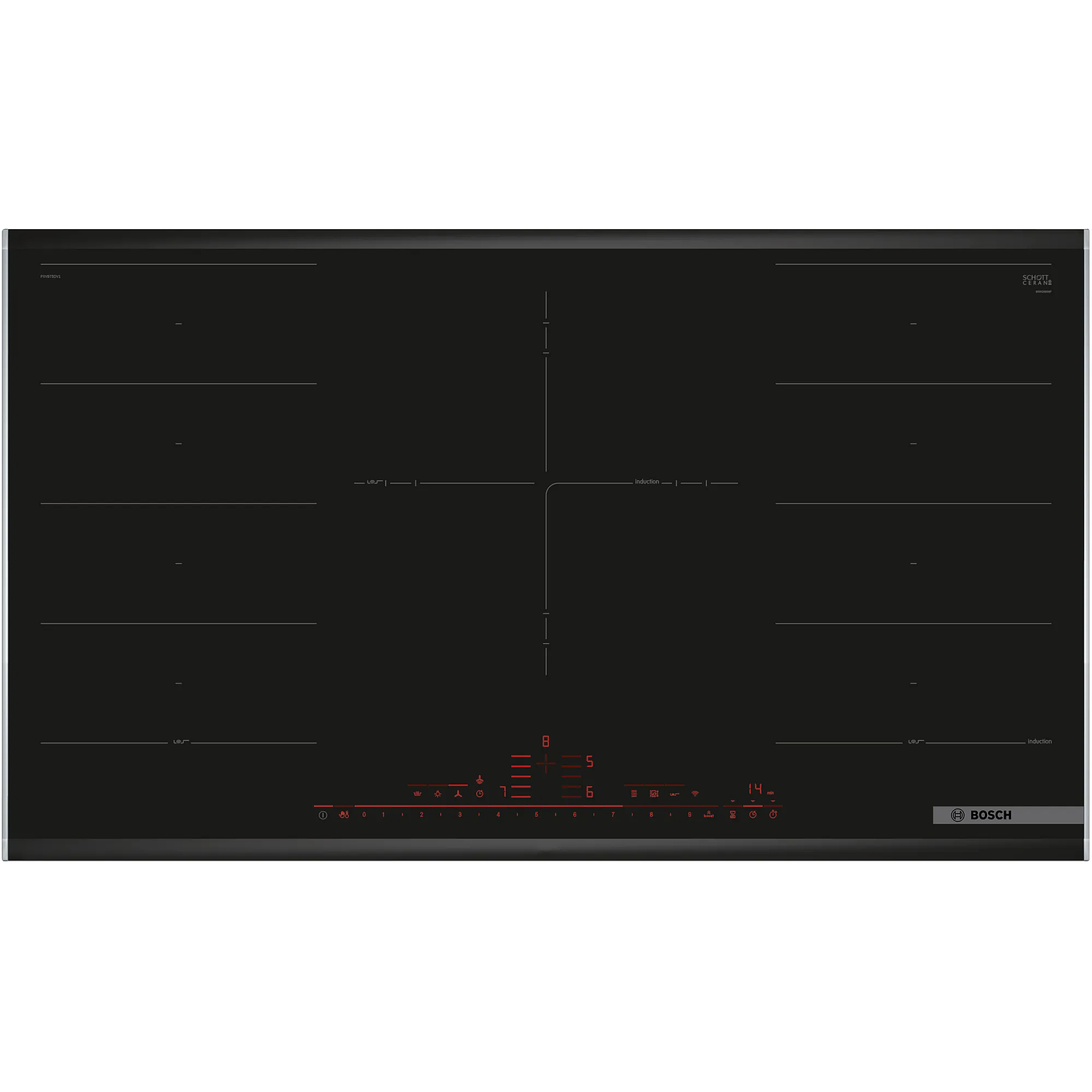 Serie 8 Placa inducción 90 cm con perfiles metálicos  1
