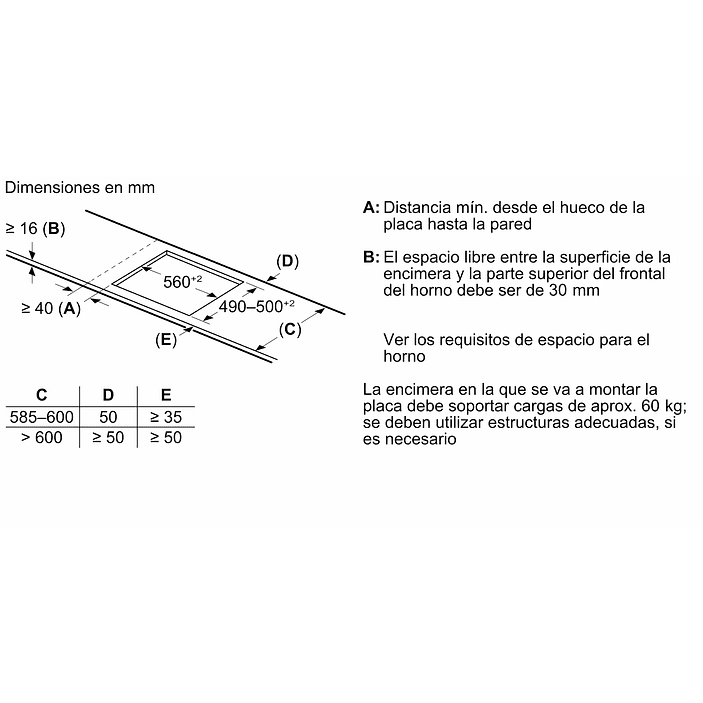 Serie 6 Placa inducción 60 cm con perfiles Flex Inducción 6