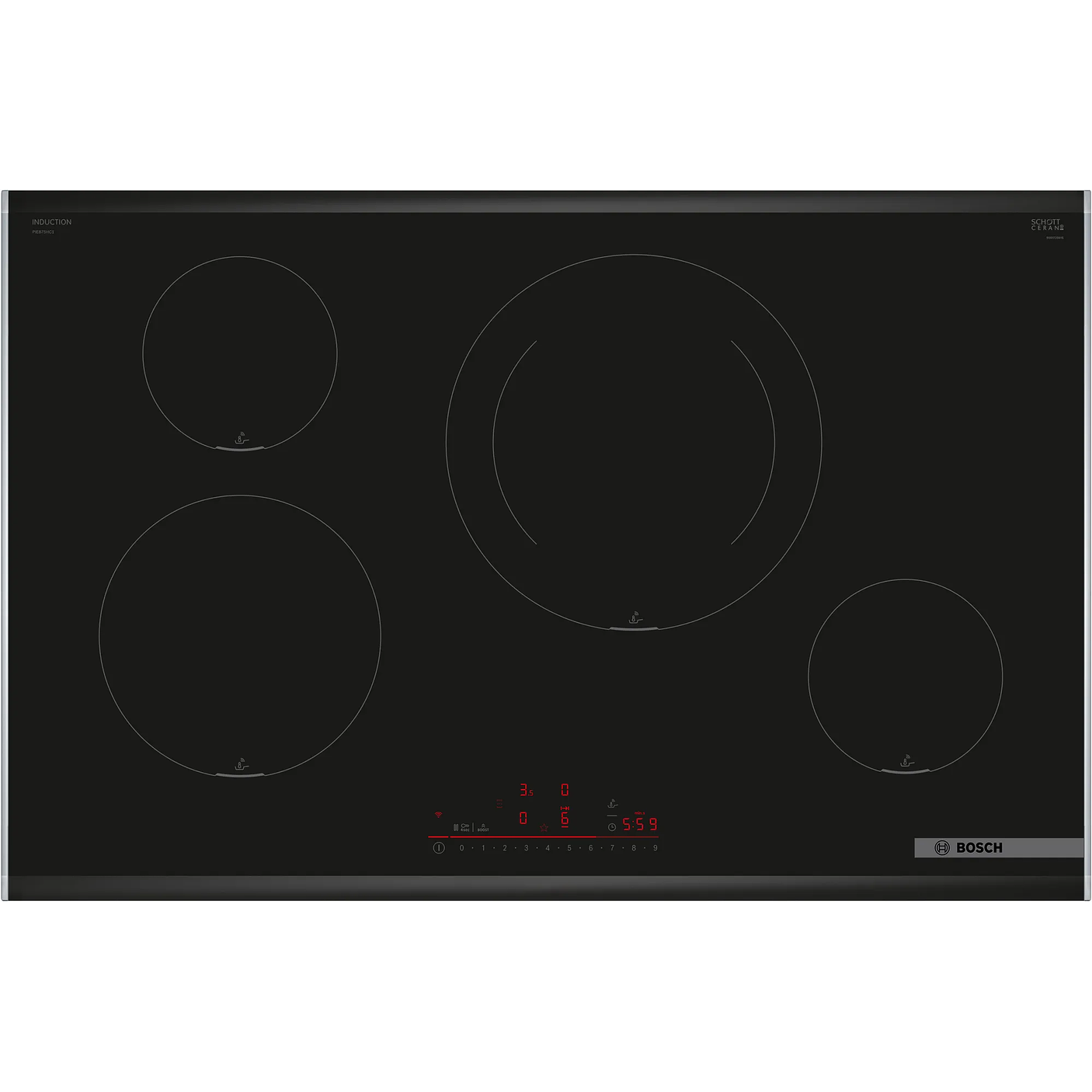 Serie 6 Placa de inducción 80 cm con perfiles Flex Inducción 1