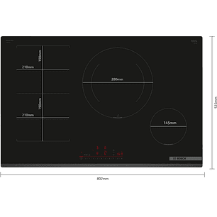 Serie 6 Placa de inducción 80 cm sin perfiles Flex Inducción 