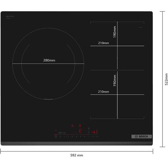 Serie 6 Placa inducción 60 cm sin perfiles Flex Inducción 3
