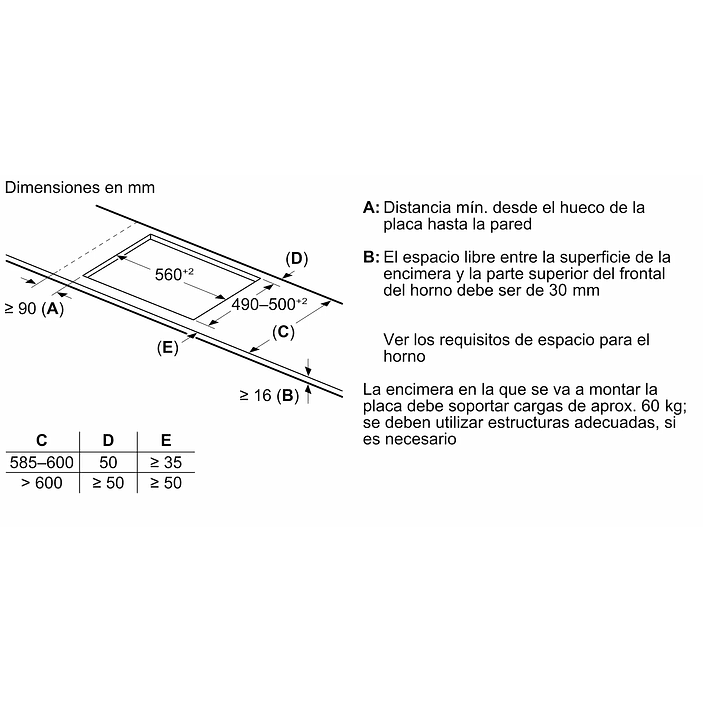 Serie 6 Placa de inducción 70 cm sin perfiles 8