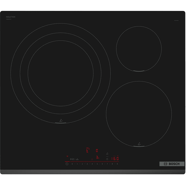 Serie 6 Placa de inducción 60 cm sin perfiles Zona triple 32 cm 1
