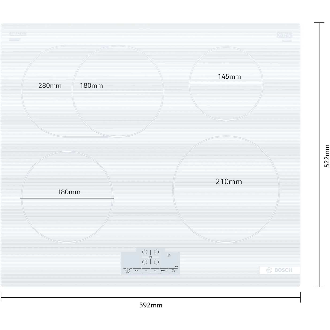 Serie 4 Placa de inducción 60 cm sin perfiles Función ReStart 5