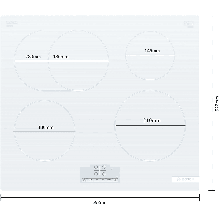 Serie 4 Placa de inducción 60 cm sin perfiles Función ReStart 5