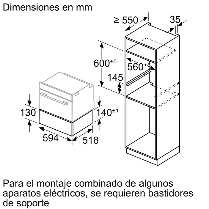 Serie 8 Módulo de calentamiento 60 x 14 cm Negro 9