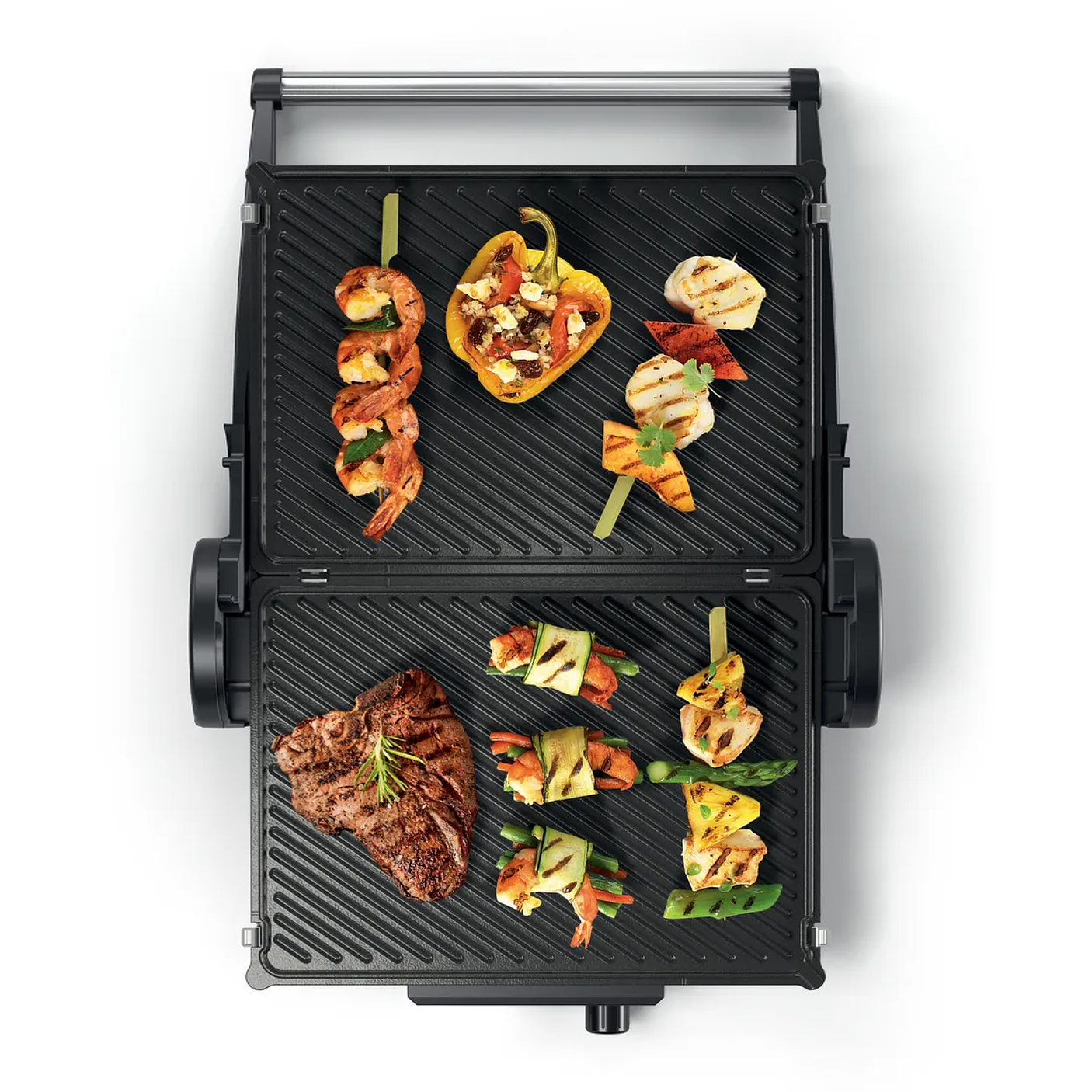 Grill Eléctrico 2000 W Rojo 12