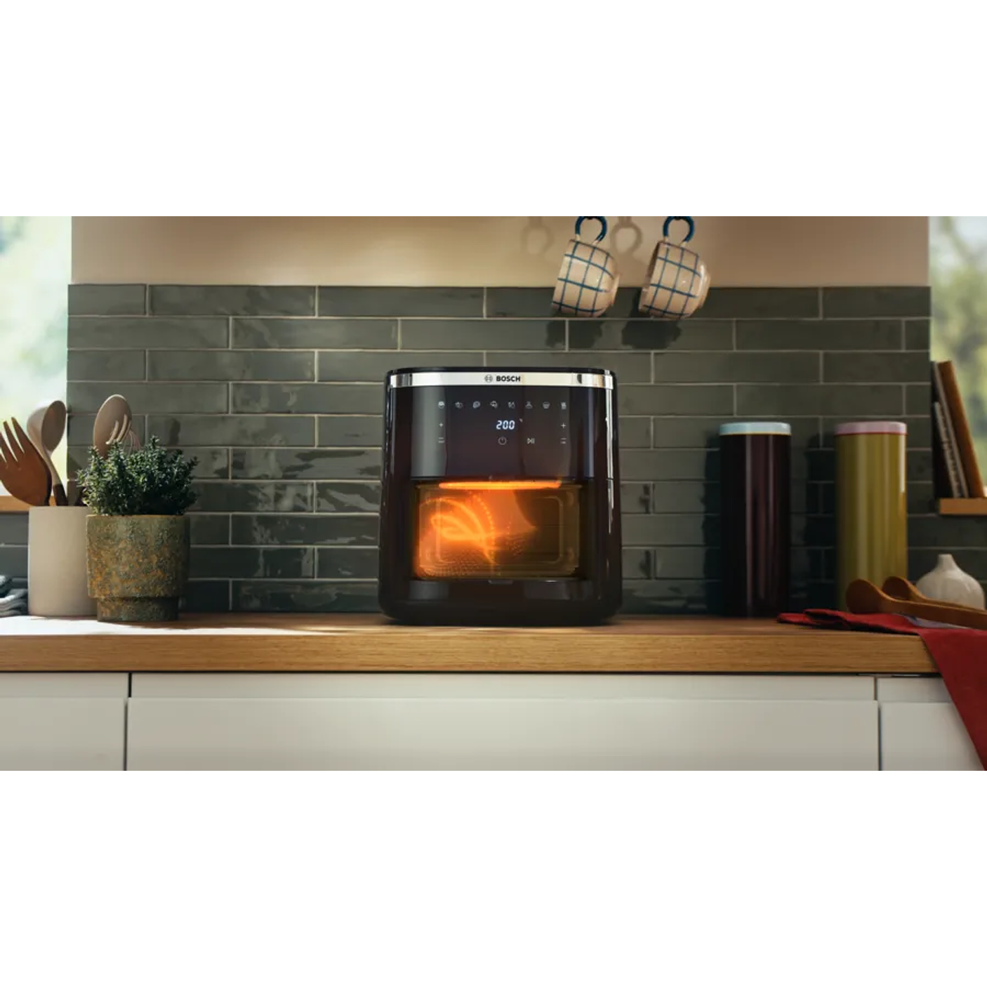 Serie 6 Freidora de aire Negro 7,2 L 6