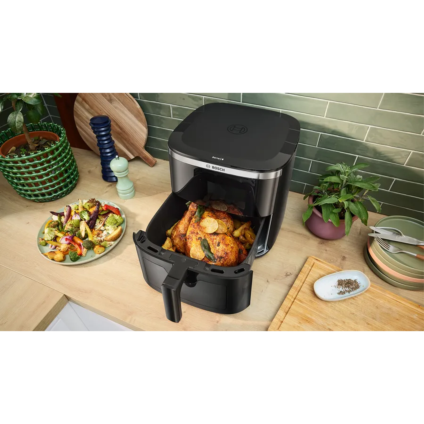 Serie 6 Freidora de aire Negro 7,2 L 3