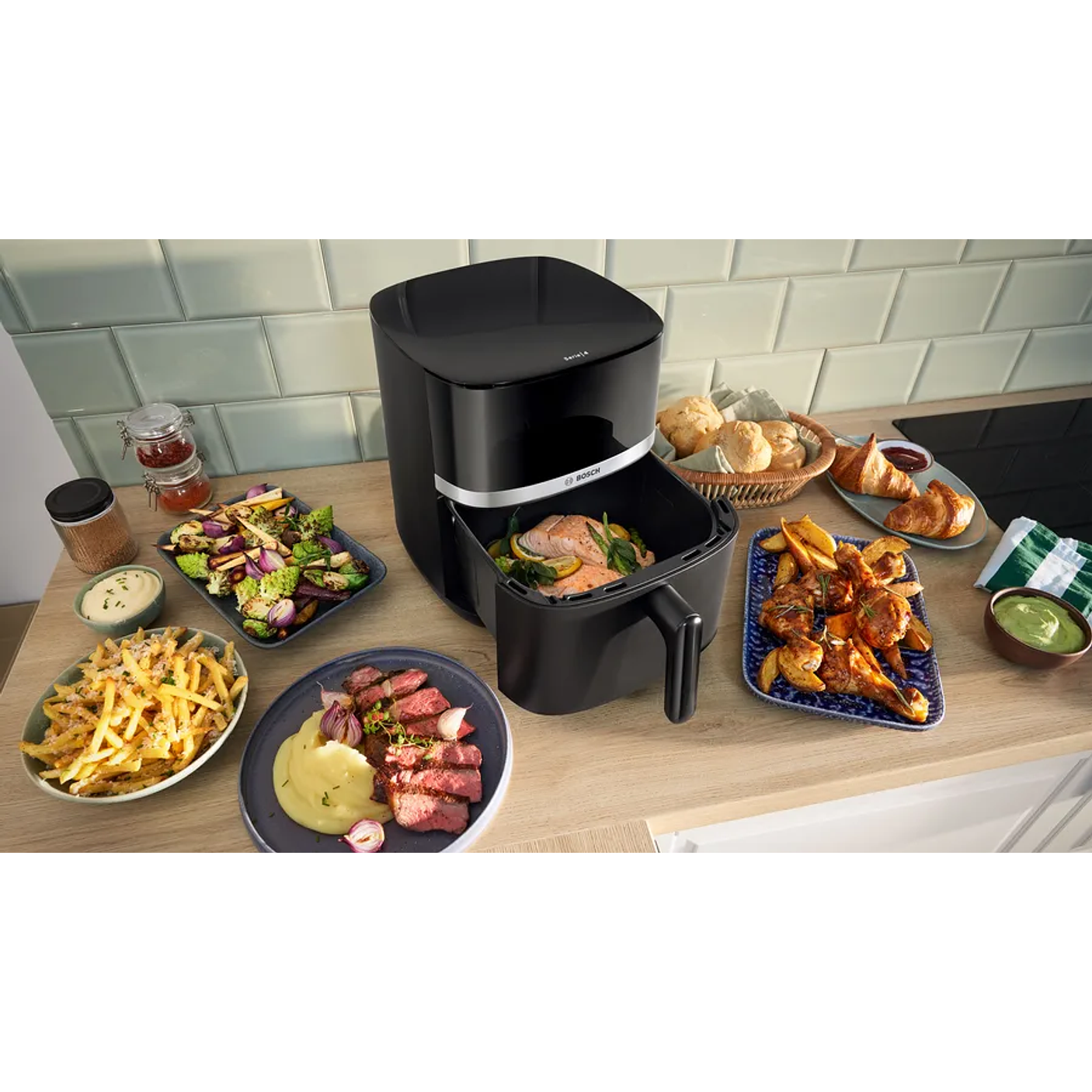 Serie 4 Freidora de aire Negro 6,1 L con Rejilla Grill 4